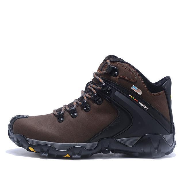 Merrto Man Hiking Shoes Waterproof Boots Climbing Trekking Mountain Walking-MERRTO Official Store-Coffee-6.5-Bargain Bait Box