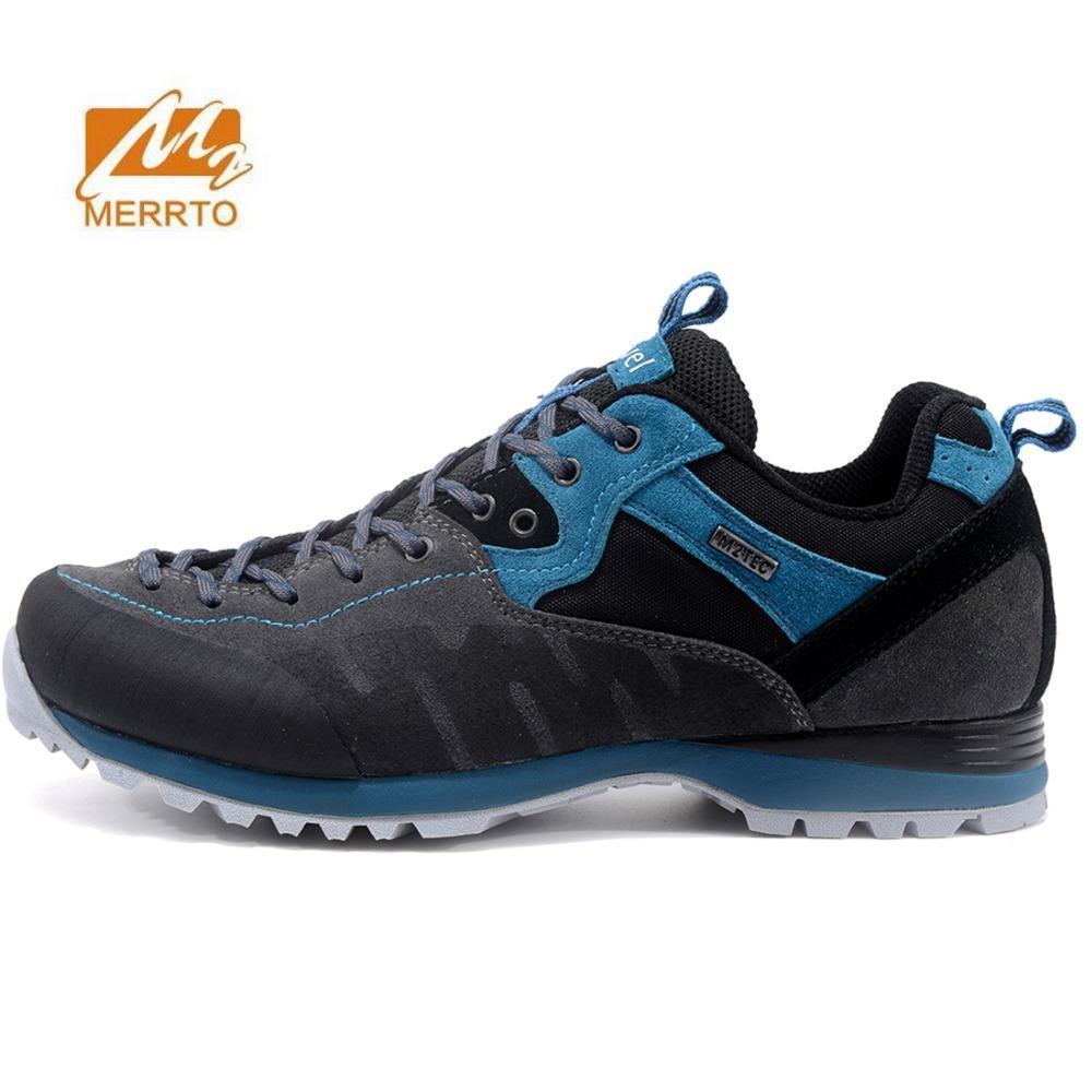 Merrto Men'S Winter Outdoor Hiking Trekking Sneakers Shoes For Men Leather-China High Quality Products Store-Blue-6.5-Bargain Bait Box