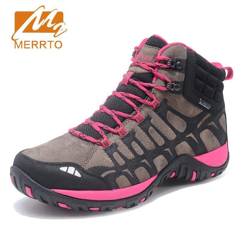 Merrto Plus Velvet Womens Hiking Shoes Warmth Outdoor Shoes Breathable-Workout Fitness Store-MT18691 1grey-5-Bargain Bait Box