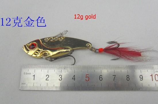 Metal Fishing Lure Crankbait Floating Crank Spinnerbait Green And Gold Bait-Rompin Fishing Tackle Store-12g gold-Bargain Bait Box