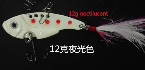 Metal Fishing Lure Crankbait Floating Crank Spinnerbait Green And Gold Bait-Rompin Fishing Tackle Store-12g noctilucent-Bargain Bait Box