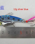 Metal Fishing Lure Crankbait Floating Crank Spinnerbait Green And Gold Bait-Rompin Fishing Tackle Store-12g sliver blue-Bargain Bait Box