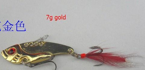 Metal Fishing Lure Crankbait Floating Crank Spinnerbait Green And Gold Bait-Rompin Fishing Tackle Store-7g gold-Bargain Bait Box