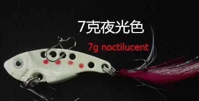 Metal Fishing Lure Crankbait Floating Crank Spinnerbait Green And Gold Bait-Rompin Fishing Tackle Store-7g noctilucent-Bargain Bait Box