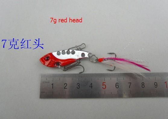 Metal Fishing Lure Crankbait Floating Crank Spinnerbait Green And Gold Bait-Rompin Fishing Tackle Store-7g red head-Bargain Bait Box