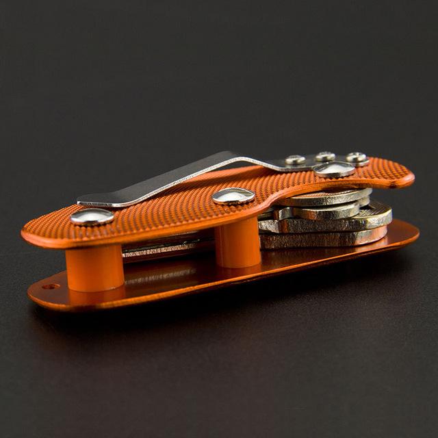 Metal Key Wallet Diy Edc Pocket Key Organize Smart Key Ring Wallets Metal Car-Key Wallets-NASTASSA Official Store-Orange-Bargain Bait Box