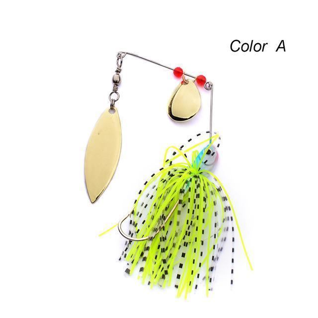 Metal Lure Wobblers Sinking Fishing Lure Spinnerbait Black Large Mouth Bass Fish-Rembo fishing tackle Store-A-Bargain Bait Box