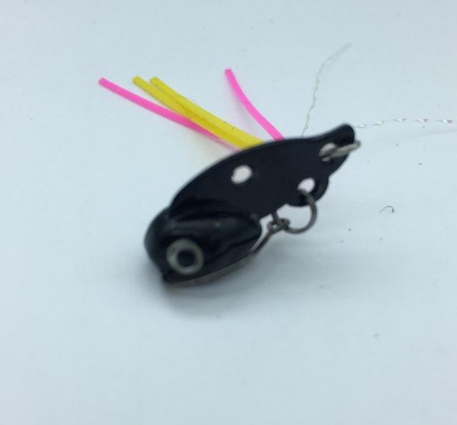 Metal Vib Fishing Lure 3G 2.0Cm Fishing Tackle Pin Feather Crankbait-Rompin Fishing Tackle Store-black-Bargain Bait Box