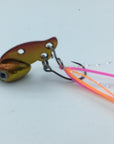 Metal Vib Fishing Lure 3G 2.0Cm Fishing Tackle Pin Feather Crankbait-Rompin Fishing Tackle Store-gold-Bargain Bait Box