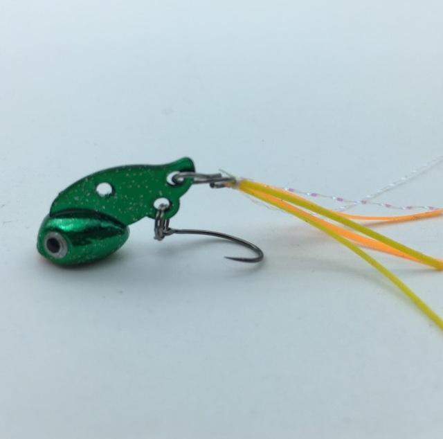 Metal Vib Fishing Lure 3G 2.0Cm Fishing Tackle Pin Feather Crankbait-Rompin Fishing Tackle Store-green-Bargain Bait Box