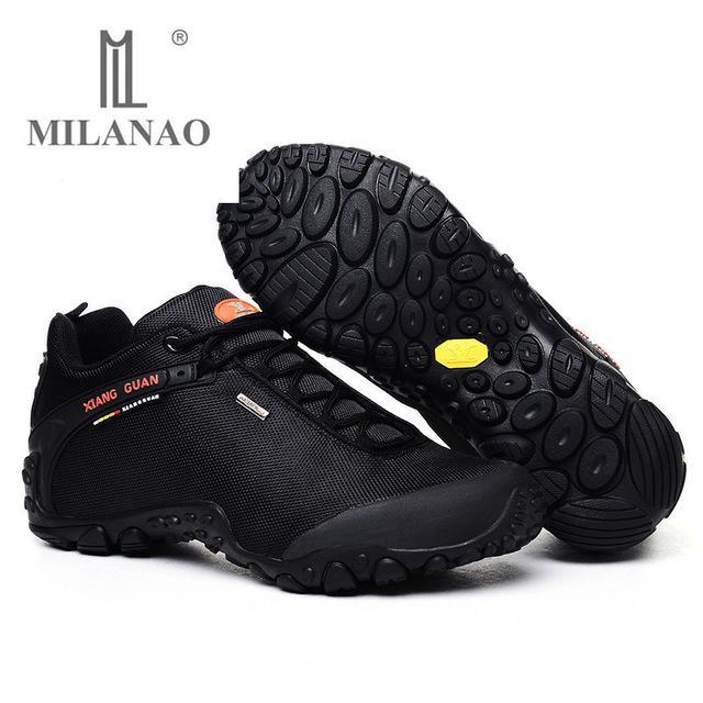 Milanao Arrival Climbing Mountaineer Man Shoestrekking Trainer Sport Walking-MILANAO Official Store-Women Black-4-Bargain Bait Box