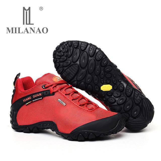 Milanao Arrival Climbing Mountaineer Man Shoestrekking Trainer Sport Walking-MILANAO Official Store-Women Red-4-Bargain Bait Box