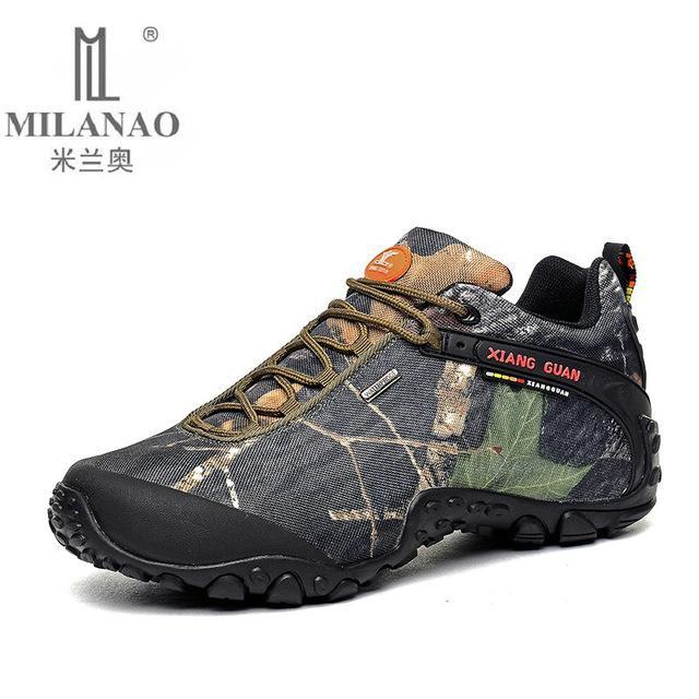 Milanao Men Outdoor Waterproof Canvas Hiking Shoes , Low Anti Skid Wear-MILANAO Official Store-81289 Desert green-4-Bargain Bait Box