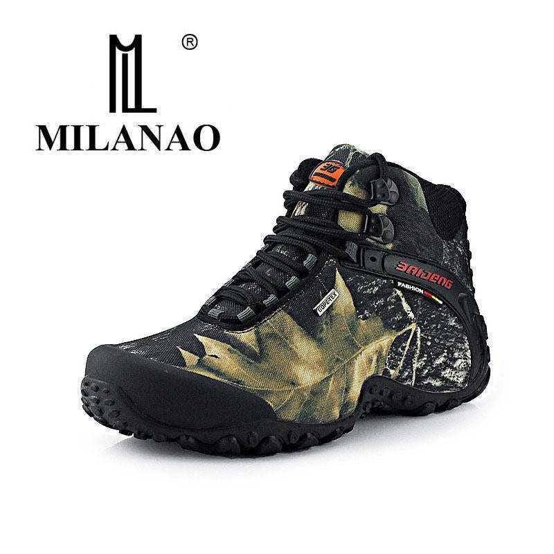 Milanao Waterproof Men&#39;S Hiking Boots Outdoor Shoes Autumn Winter Sport Men-MILANAO Official Store-Gray-7.5-Bargain Bait Box