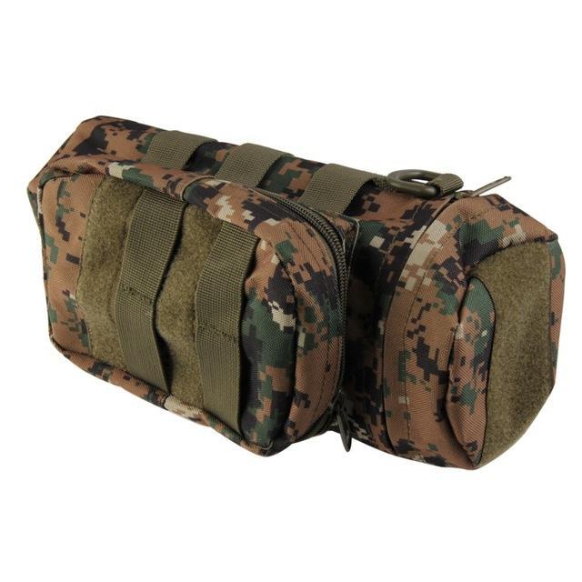 Military Molle Straps Tactical Bag Kettle Water Bottle Pouch Outdoor Utility Bag-gigibaobao-Digital Sandy-Bargain Bait Box