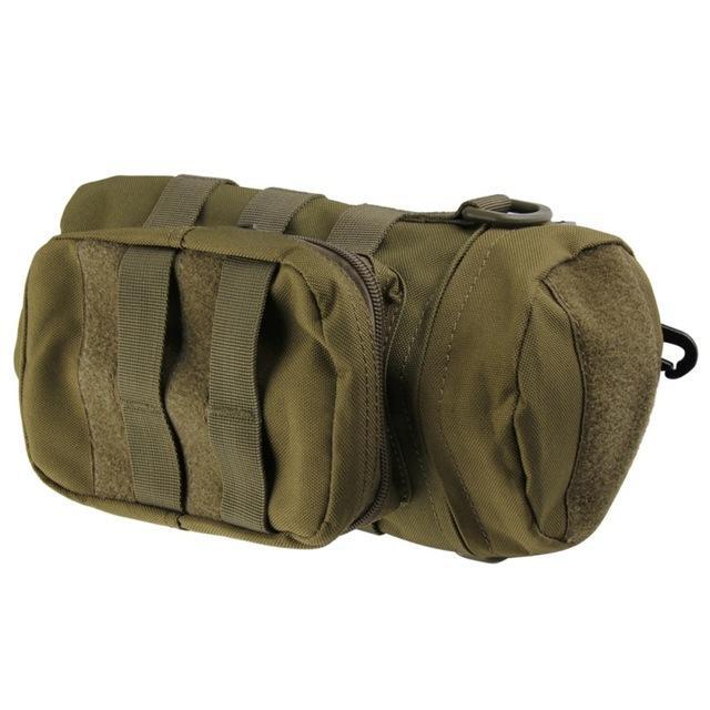 Military Molle Straps Tactical Bag Kettle Water Bottle Pouch Outdoor Utility Bag-gigibaobao-Green-Bargain Bait Box