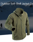 Military Tactical Outdoor Hiking Jacket Men Women Windproof Softshell Fleece-outlife Official Store-Black-S-Bargain Bait Box