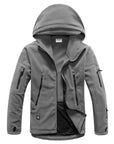Military Tactical Outdoor Hiking Jacket Men Women Windproof Softshell Fleece-outlife Official Store-Gray-S-Bargain Bait Box