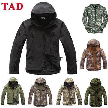 Military Tactical Tad Sharkskin Jacket Or Pants Men Outdoor Hunting Clothes-Fuous Outdoor Store-01 Black-S-Bargain Bait Box