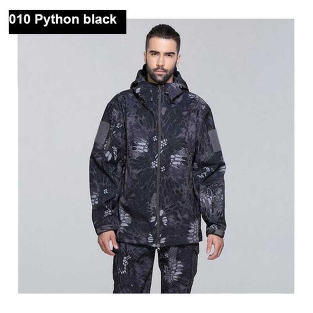Military Tactical Tad Sharkskin Jacket Or Pants Men Outdoor Hunting Clothes-Fuous Outdoor Store-010 Black Python-S-Bargain Bait Box