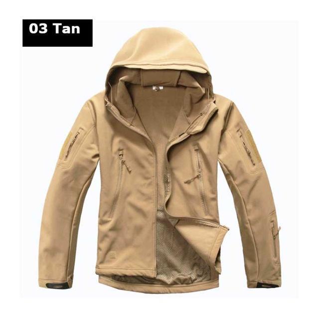 Military Tactical Tad Sharkskin Jacket Or Pants Men Outdoor Hunting Clothes-Fuous Outdoor Store-03 Tan-S-Bargain Bait Box