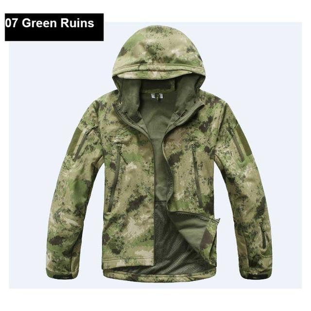 Military Tactical Tad Sharkskin Jacket Or Pants Men Outdoor Hunting Clothes-Fuous Outdoor Store-07 Green Ruins-S-Bargain Bait Box