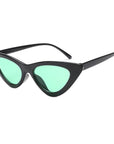 Mineway Brand Designer Sunglasses Women Vintage Cat Eye Sexy Small Frame-Sunglasses-MINEWAY Store-Black frame green-Bargain Bait Box