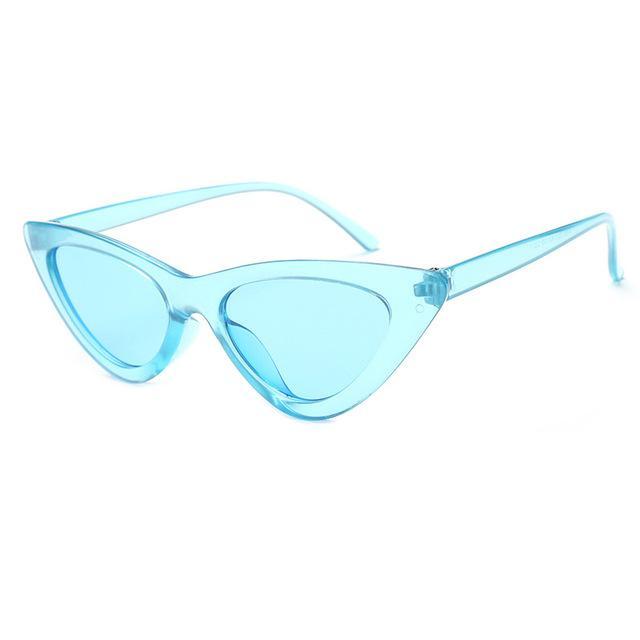 Mineway Brand Designer Sunglasses Women Vintage Cat Eye Sexy Small Frame-Sunglasses-MINEWAY Store-Blue frame blue-Bargain Bait Box
