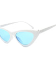 Mineway Brand Designer Sunglasses Women Vintage Cat Eye Sexy Small Frame-Sunglasses-MINEWAY Store-White frame blue-Bargain Bait Box