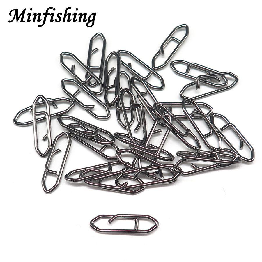 Minfishing 100 Pcs Powerful Fishing Snap Stainless Steel Fishing Clip-Fishing Tools-Minfishing Fishing Tackle Store-Size S 19mm-Bargain Bait Box