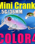 Mini Crank 36Mm 3.5G Fishing Lure Hard Bait Fishing Tackle With Bkk Hooks-Afishlure Official Store-COLOR4-Bargain Bait Box
