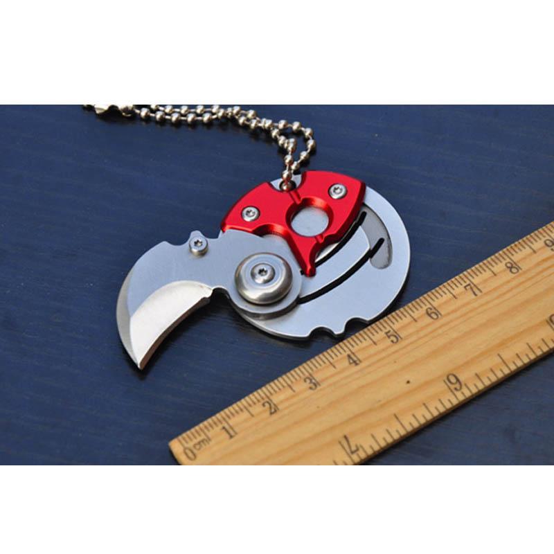Mini Folding Coin Knife Edc Everyday Carry Tool Small Pocket Knife Keychain With-shopping_spree88 Store-Silver-Bargain Bait Box