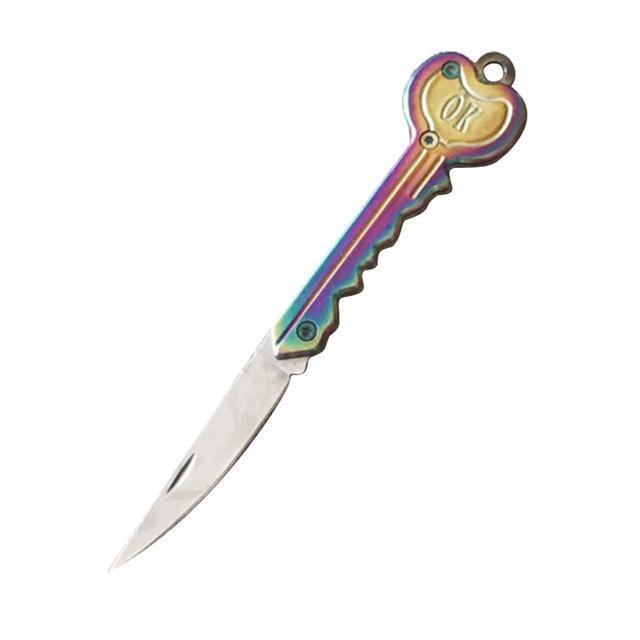 Mini Key Knife Camp Outdoor Keyring Ring Keychain Fold Open Opener Pocket-LoveOutdoor Store-Colorful-Bargain Bait Box