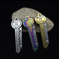 Mini Key Knife Camp Outdoor Keyring Ring Keychain Fold Open Opener Pocket-LoveOutdoor Store-Gold-Bargain Bait Box