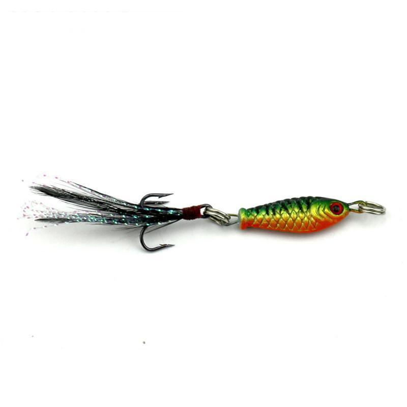Mini Metal Fishing Lure With Feather Lifelike 3D Eye Artificial Fish Hard Bait-leo Official Store-1-Bargain Bait Box