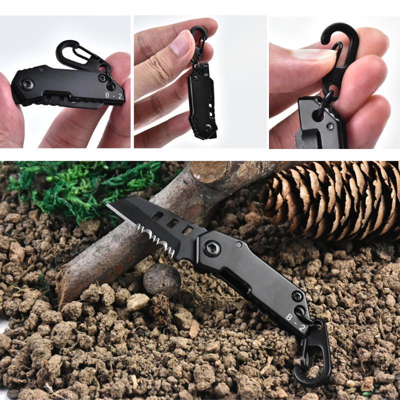 Mini Outdoor Camping Edc Portable Key Chain Craft Gift Survival Folding Knife-Dreamland 123-Bargain Bait Box