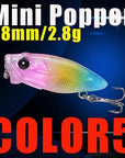 Mini Popper Fishing Lures 38Mm 2.8G 3D Eyes Bait Crankbait Wobblers Tackle-A Fish Lure Wholesaler-COLOR5-Bargain Bait Box
