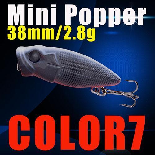 Mini Popper Fishing Lures 38Mm 2.8G 3D Eyes Bait Crankbait Wobblers Tackle-A Fish Lure Wholesaler-COLOR7-Bargain Bait Box