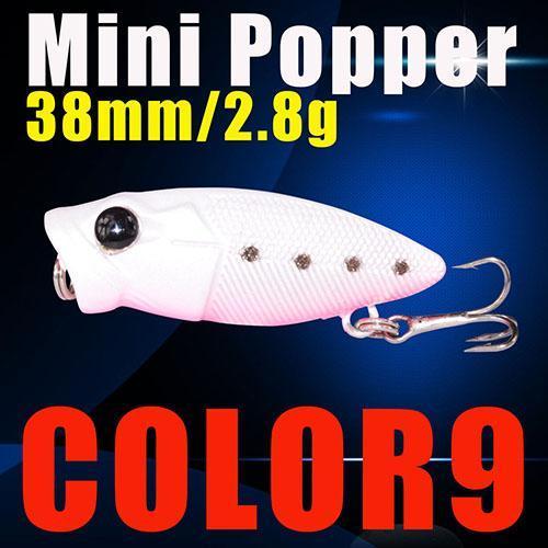 Mini Popper Fishing Lures 38Mm 2.8G 3D Eyes Bait Crankbait Wobblers Tackle-A Fish Lure Wholesaler-COLOR9-Bargain Bait Box
