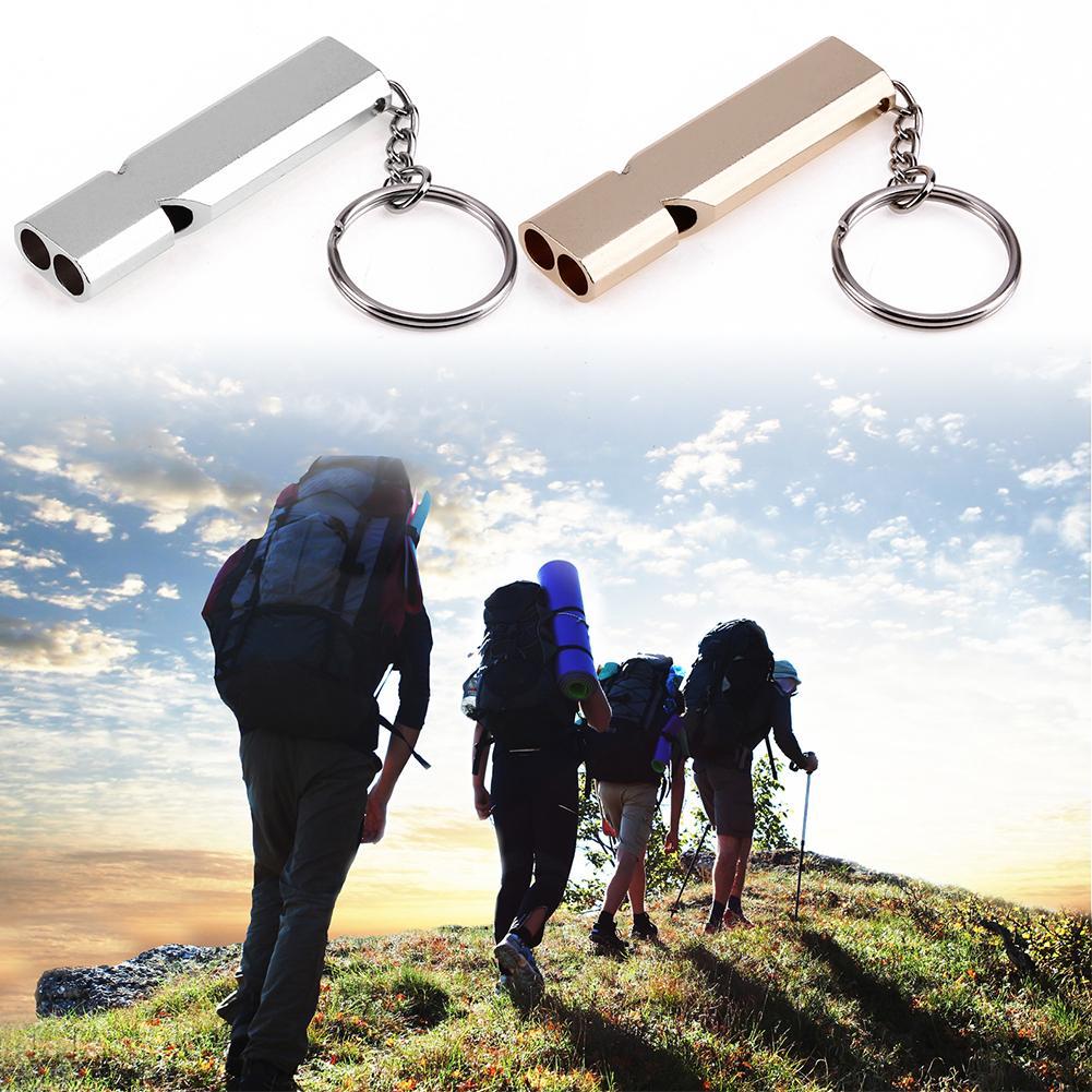 Mini Portable 150Db Double Pipe High Decibel Outdoor Camping Hiking Survival-gigibaobao-Silver-Bargain Bait Box