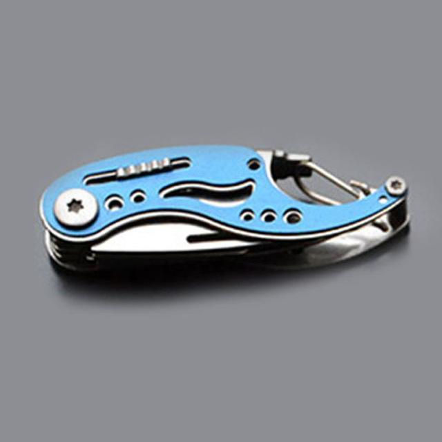 Mini Steel Multi Functions Pocket Edc Folding Knife Key Chain Multifunctional-Weekly_Sporting Store-Blue-Bargain Bait Box