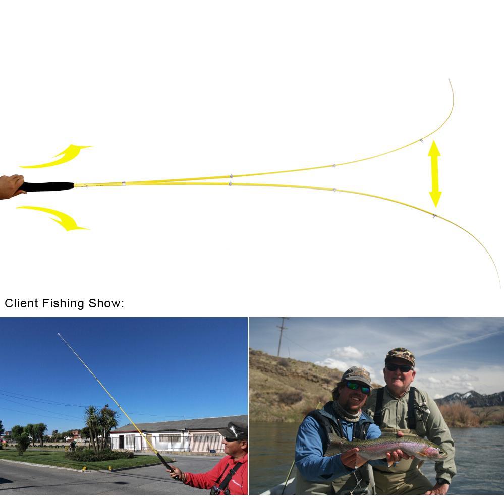 Mini Telescopic Fly Rod 6&#39;6&quot; Travel Light Fly Fishing Rod Fiberglass-Fly Rods-ROSEWOOD Fishing Factory Store-Bargain Bait Box