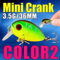 Minicrank 36Mm 3.5G Crank Bait Hard Plastic Artificial Fishing Lure Carp Pesca-A Fish Lure Wholesaler-COLOR2-Bargain Bait Box