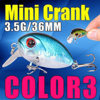 Minicrank 36Mm 3.5G Crank Bait Hard Plastic Artificial Fishing Lure Carp Pesca-A Fish Lure Wholesaler-COLOR3-Bargain Bait Box