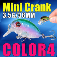 Minicrank 36Mm 3.5G Crank Bait Hard Plastic Artificial Fishing Lure Carp Pesca-A Fish Lure Wholesaler-COLOR4-Bargain Bait Box