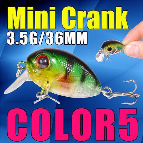 Minicrank 36Mm 3.5G Crank Bait Hard Plastic Artificial Fishing Lure Carp Pesca-A Fish Lure Wholesaler-COLOR5-Bargain Bait Box