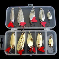 Mixed Colors Fishing Lures Spoon Bait Metal Lure Kit Iscas Artificias Hard-LooDeel Outdoor Sporting Store-A-Bargain Bait Box