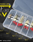 Mixed Colors Fishing Lures Spoon Bait Set Metal Lure Kit Sequins Dd Fishing-DONQL Store-Kit E-Bargain Bait Box