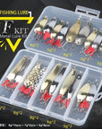 Mixed Colors Fishing Lures Spoon Bait Set Metal Lure Kit Sequins Dd Fishing-DONQL Store-Kit F-Bargain Bait Box