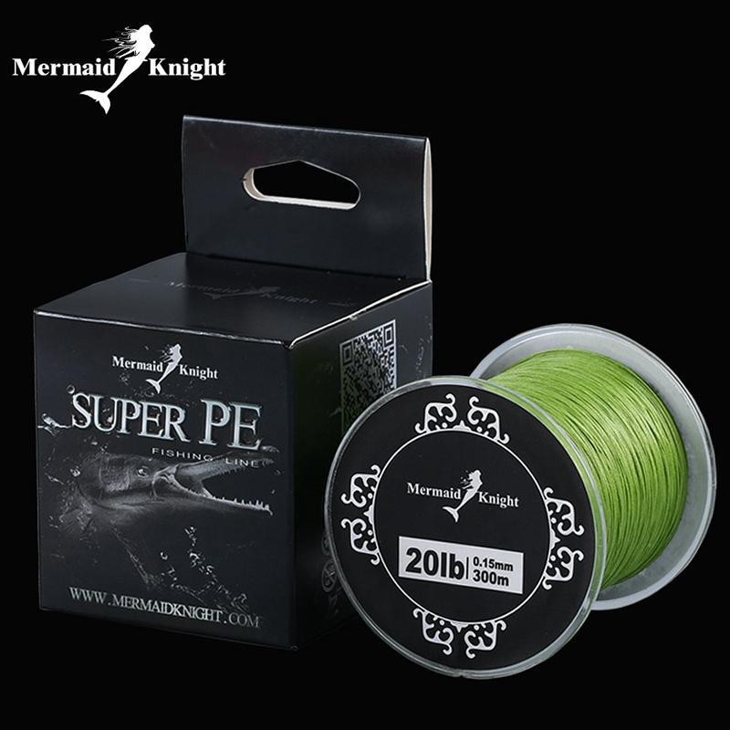 Mk Band Super Pe 300M 8 Wire Multifilament Line Lure Braided Cord For Fishing-MERMAIDKNIGHT Official Store-Green-1.5-Bargain Bait Box